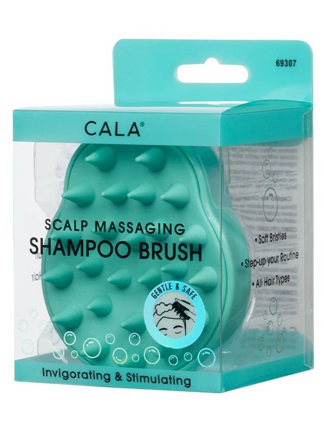 CALA 69307 Mint Scalp Massaging Shampoo Brush - 6pc for wholesale by PINEAPPLE Beauty
