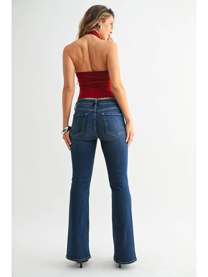 JBD - Vente Jean – femme - DP684 - DK - Low Rise Flare3