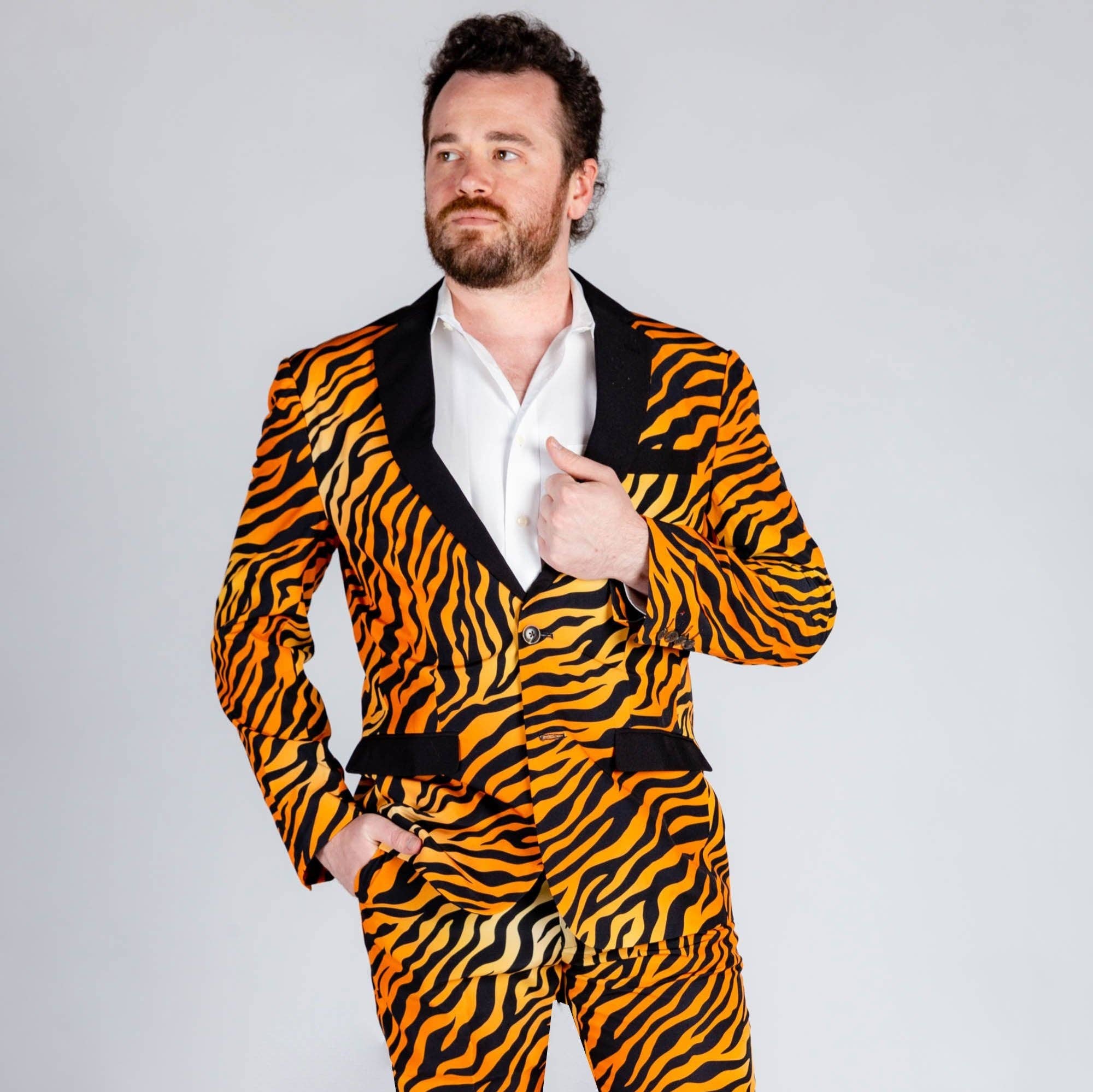 Shinesty, Inc - Wholesale Blazer - Men's - The Make Them Purr | Tiger Print Suit0