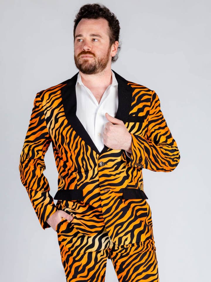 Shinesty, Inc - Wholesale Blazer - Men's - The Make Them Purr | Tiger Print Suit