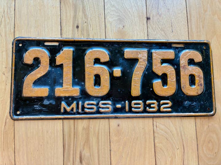 1932 Mississippi License Plate for wholesale by RusticPlates