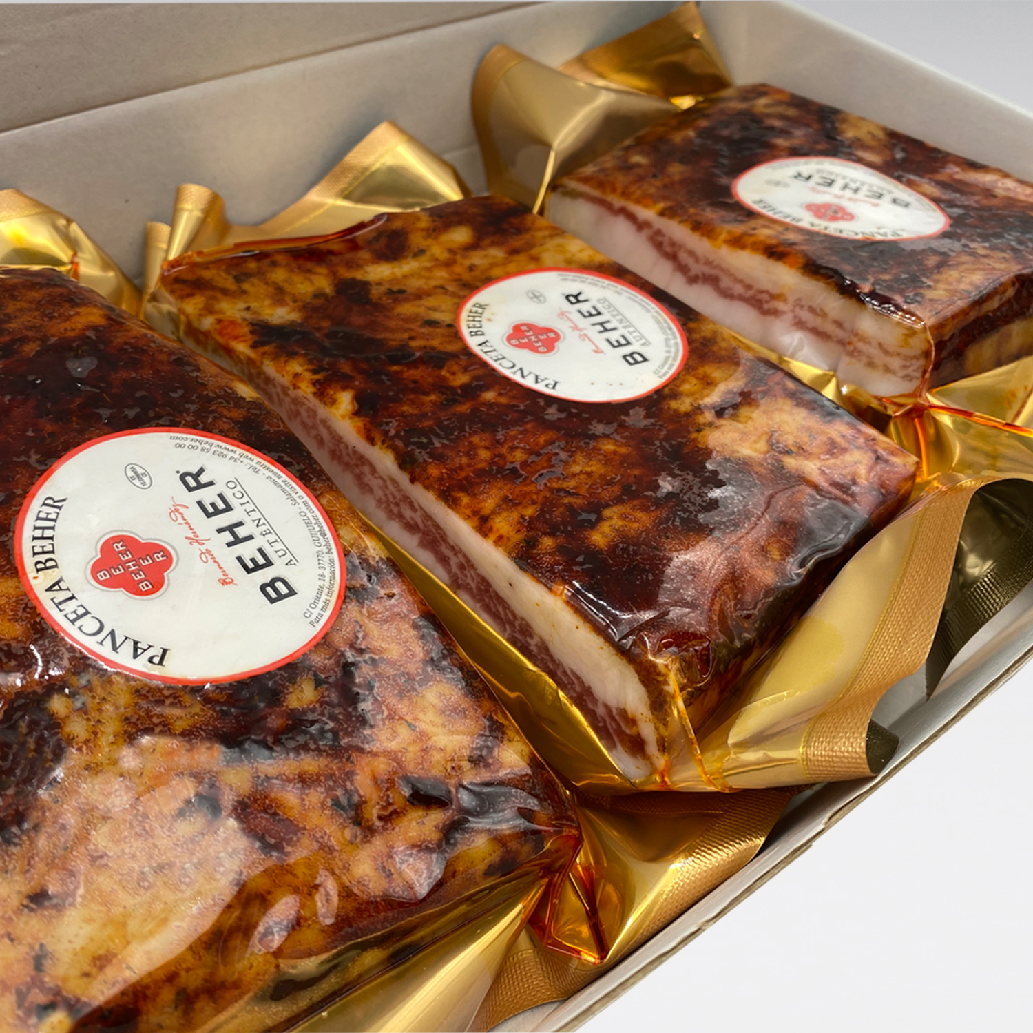 BEHER - Wholesale Varkensvlees - Set van 3 gemarineerde 100% Iberische eikelgevoerde buikspektaco’s1