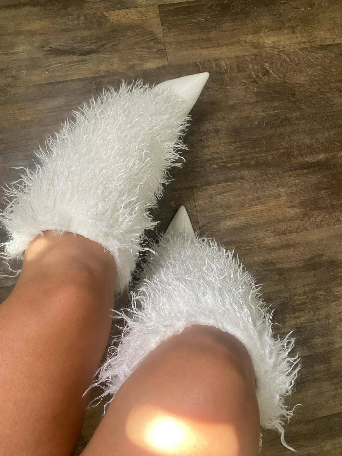 White Women's DEMURE DIAMANTE FAUX FUR BOOT  for wholesale on Faire10