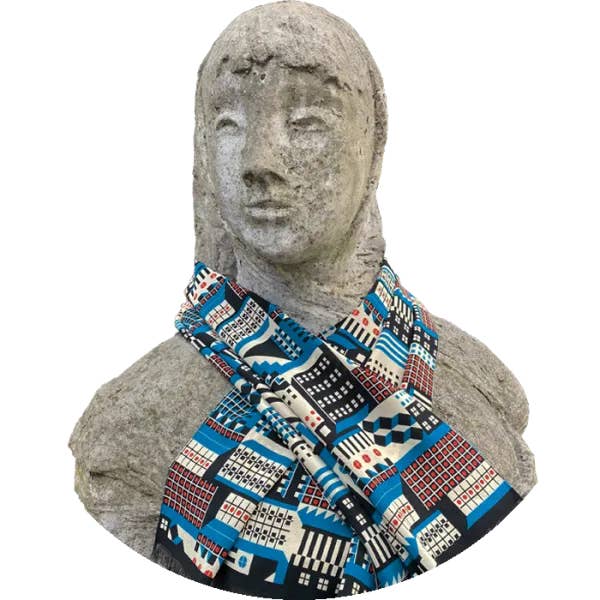 Cityscape Silk Scarf for wholesale by Cressida Bell