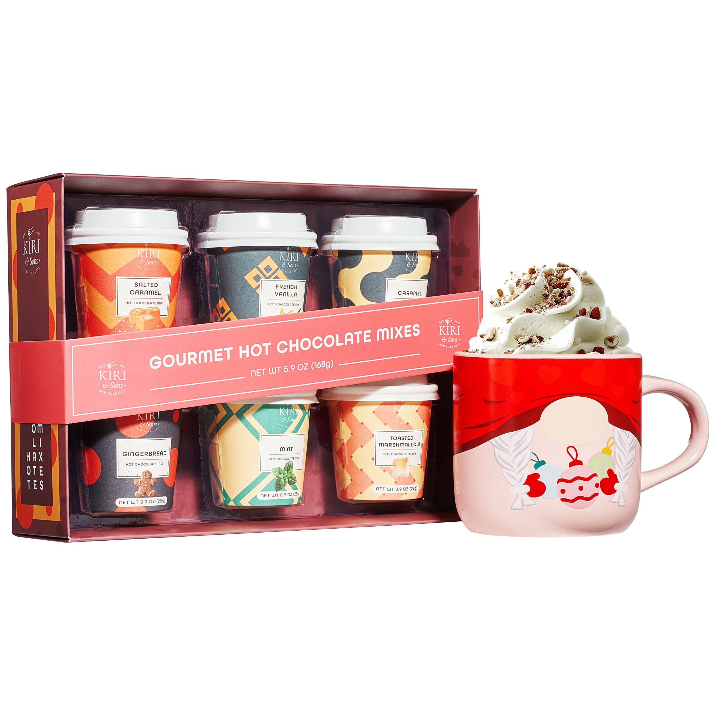 The Wine Savant /  Khen Glassware – Großhandel Schokoladensoße/-aufstrich – Mini-Cup-Heißschokoladen-Set mit 6 Stück - Gourmet-Geschenk Heiße Schokolade0