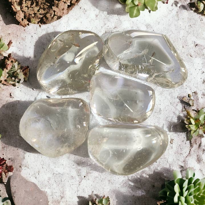 Crystal Quartz Tumbled Stone - Cleansing, Balance, and Clarity for wholesale by Magic Moon