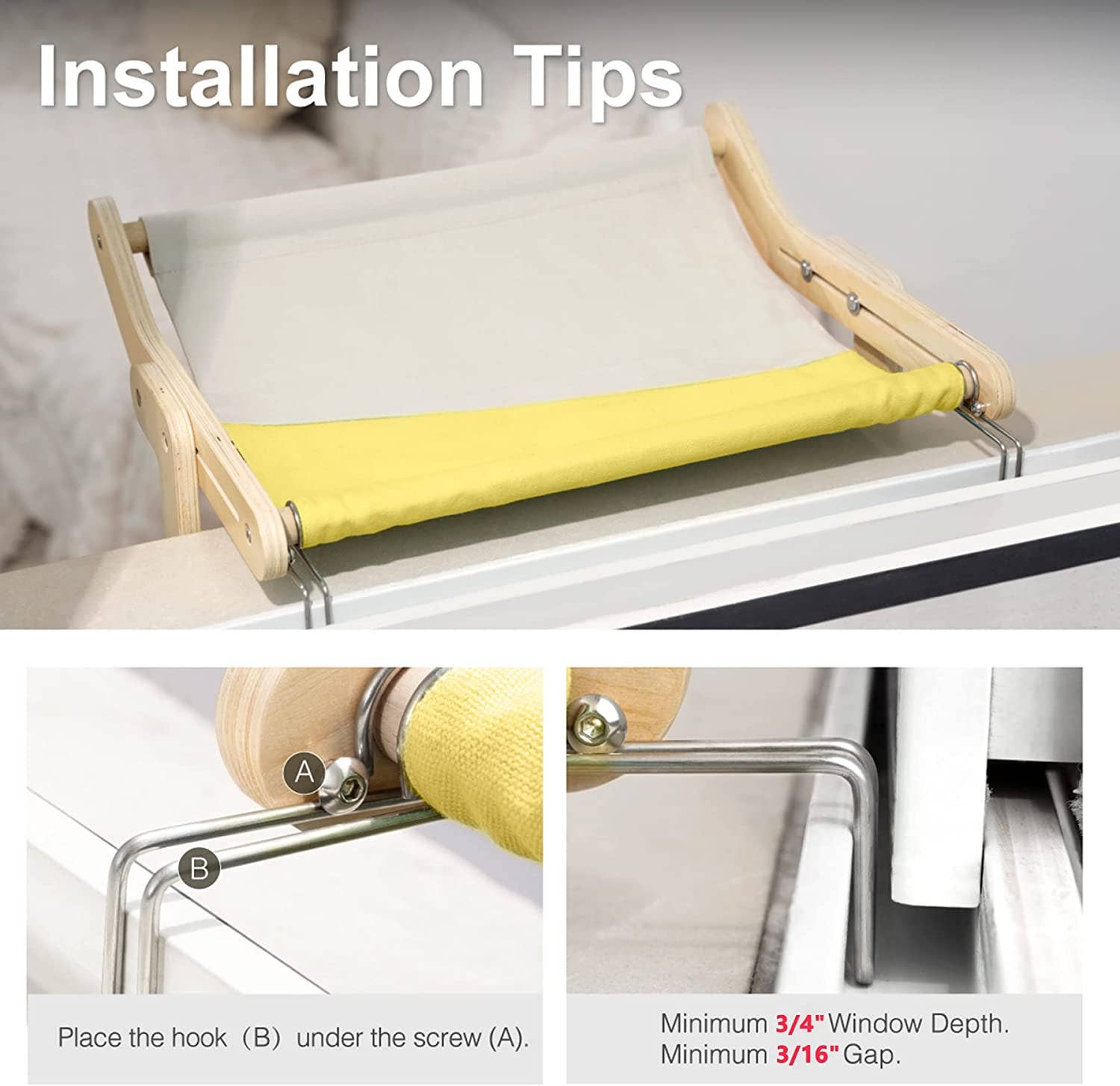 Robud & Mewoofun Official Store - Wholesale Pet Bed - Cat/Dog - Mewoofun Cat Pet Window Wooden Component Bed Hanging Cotton23