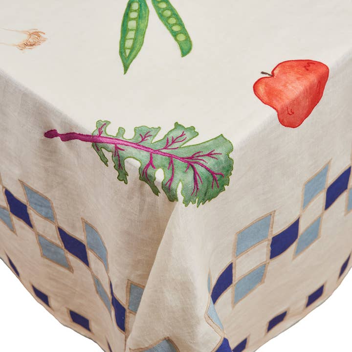 Nappe bleue en lin Still Life pour la vente par Misette