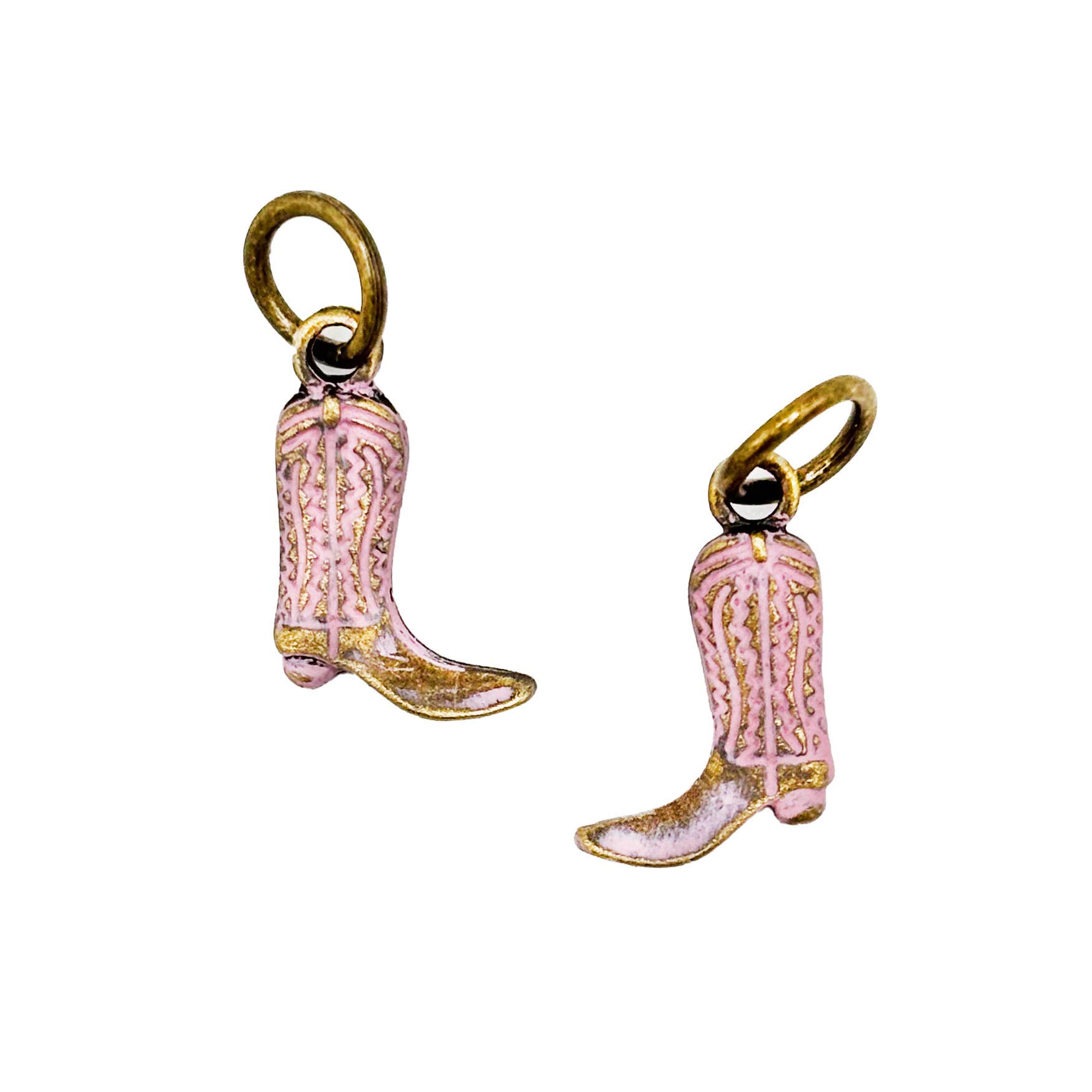 Gleeful Peacock - Wholesale Individual Charm/Pendant - Cowboy Boot Charm (available with Bracelet or Necklace)1