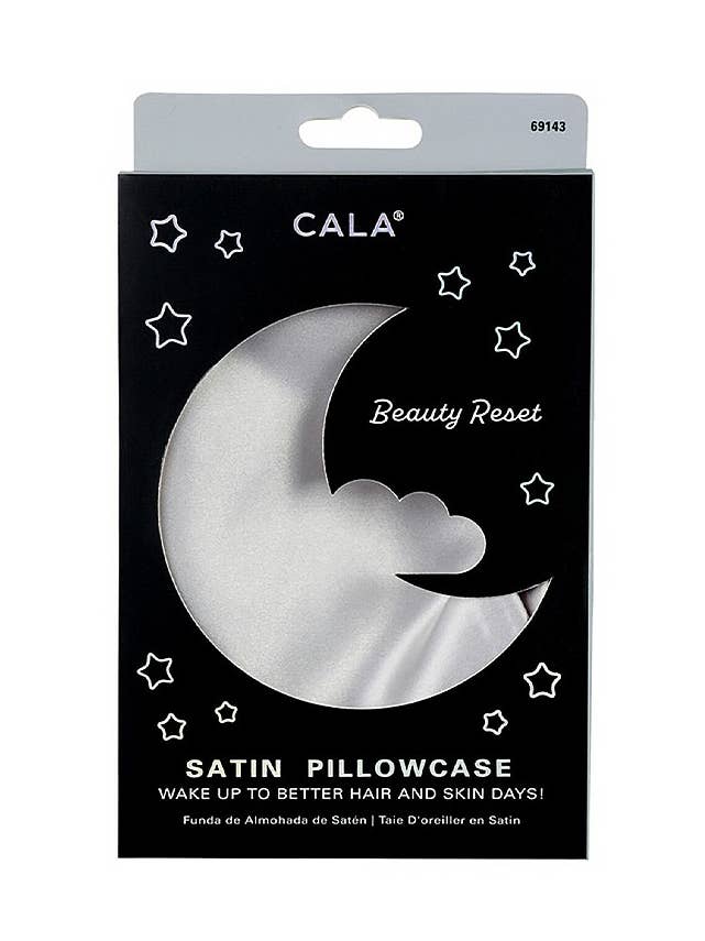 CALA 69143 Silver Beauty Reset Satin Pillowcase - 6pc for wholesale by PINEAPPLE Beauty
