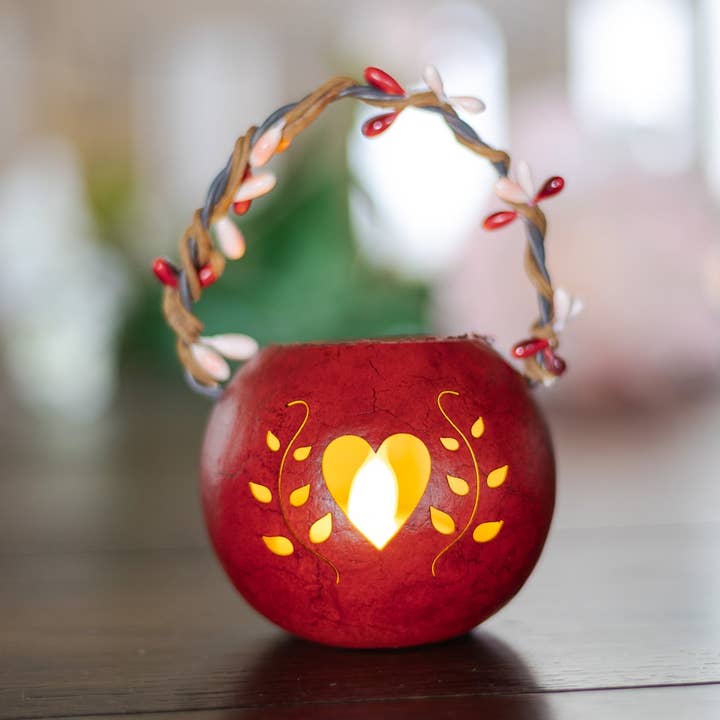 Valentine Heart Basket - Red for wholesale by Meadowbrooke Gourds