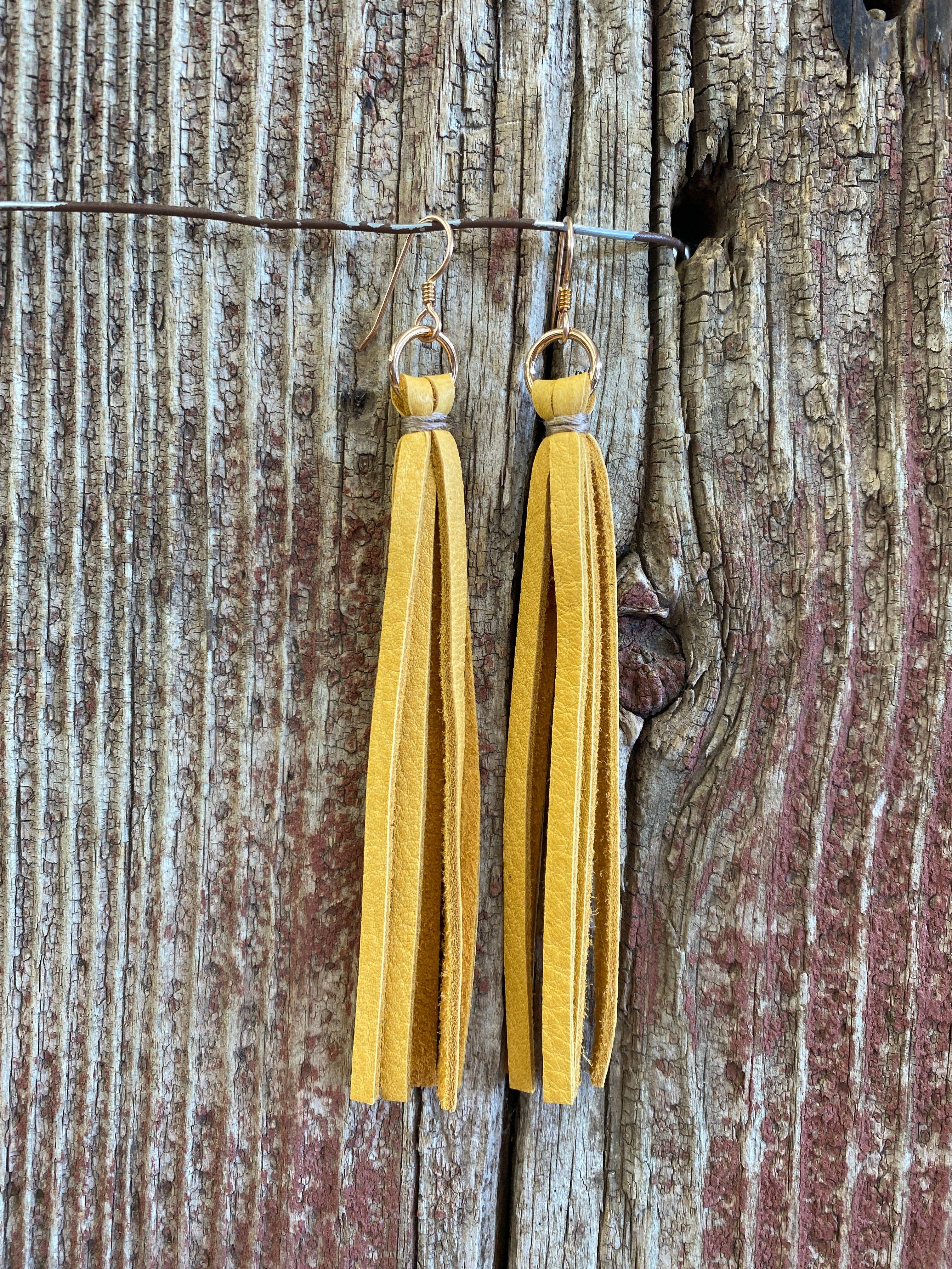 J.Forks Designs - Wholesale Tassel Earrings - 14112 Leather Tassel Earrings7