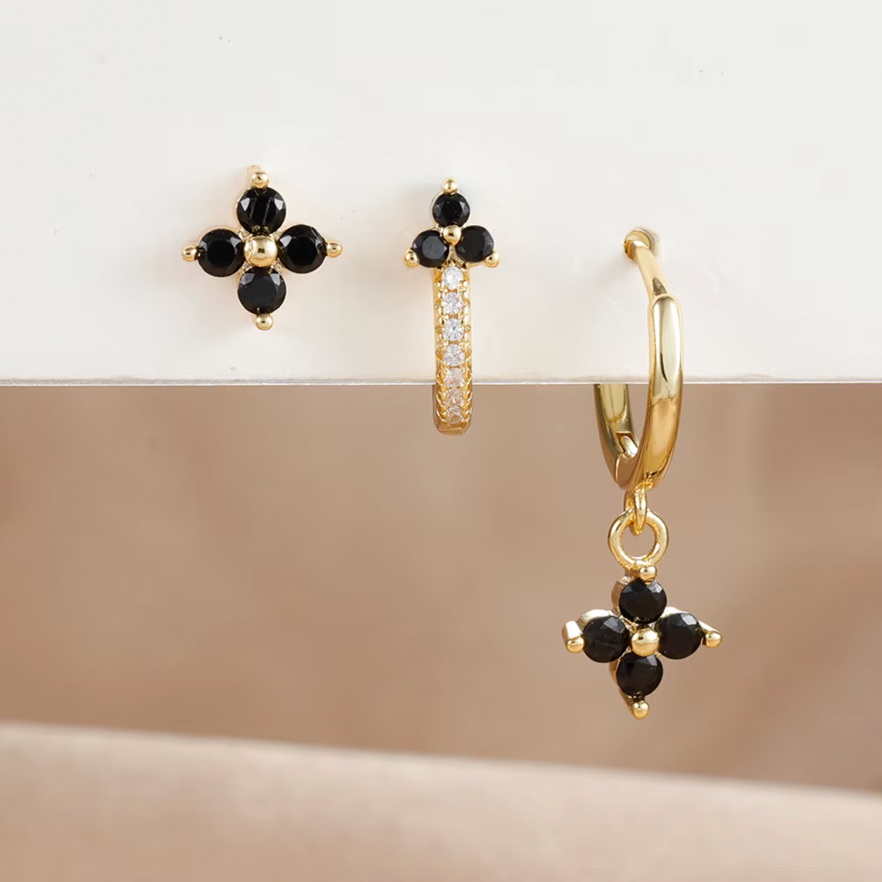 Folie à Trois - Vente Parures de bijoux - Ensemble Daria de bijoux en acier inoxydable5