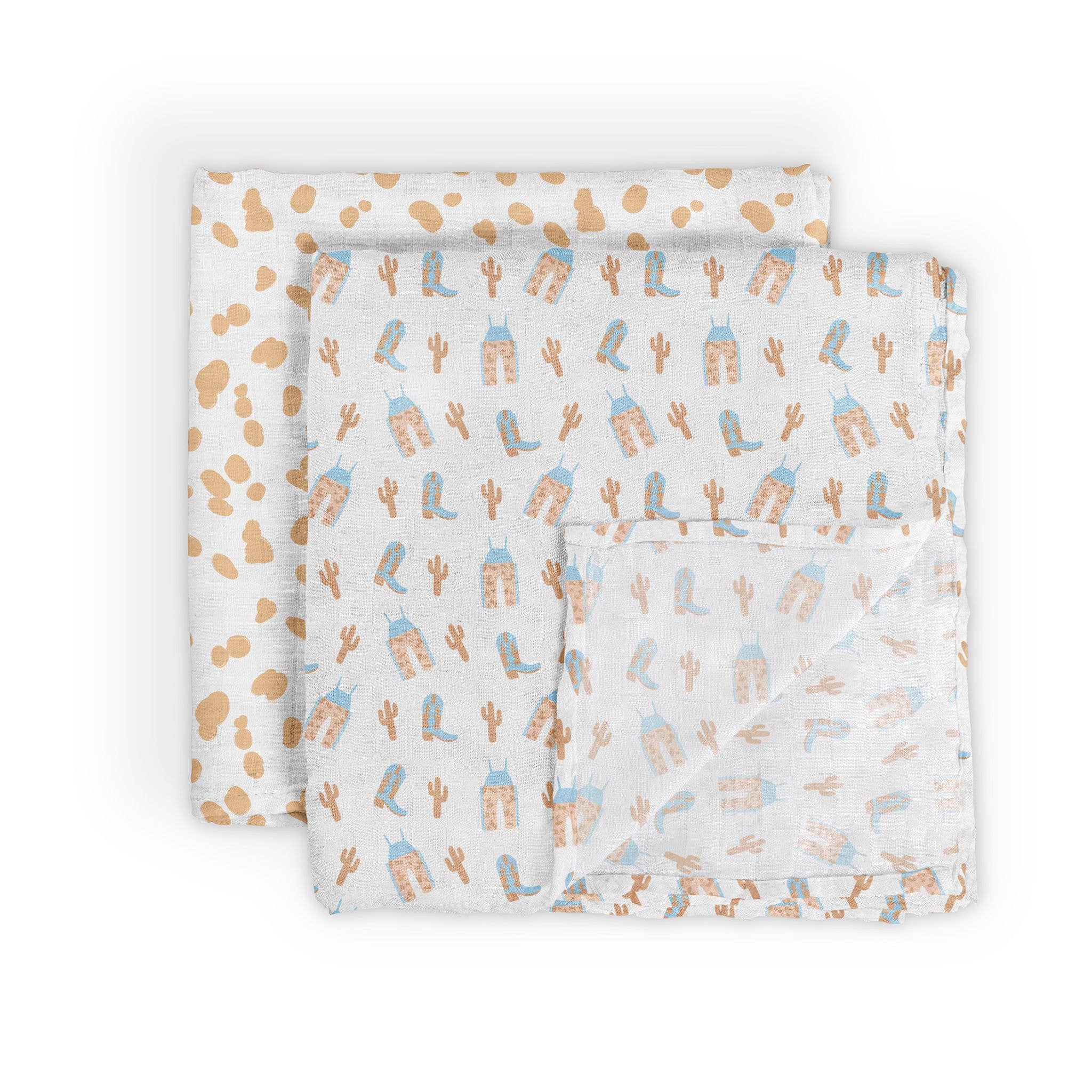 JuJuBe - Wholesale Swaddle Set - Baby - Swaddle Blanket Set Howdy Partner Blue1