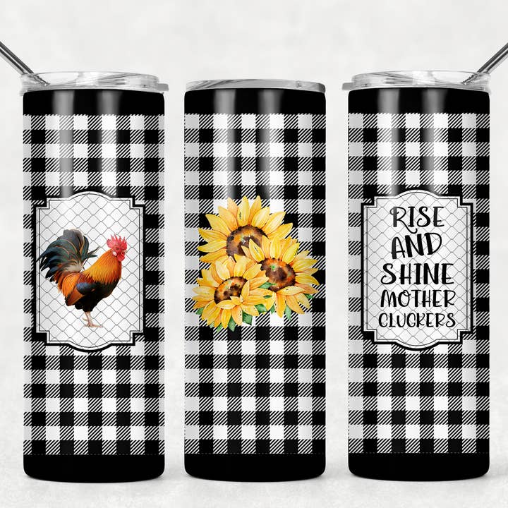 Bicchiere per sublimazione scozzese Rise and Shine da 20 once per la vendita all'ingrosso da parte di Twisted T Creations