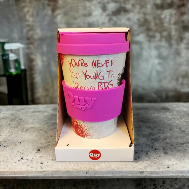 URBAN.ITY SRL - Wholesale Insulated Mug/Tumbler - Banksy Travel Cup in RPET 400 ml - Dream Big2