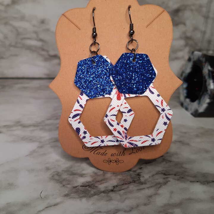 Firework Glitter Earring for wholesale by Merlscreations LLC