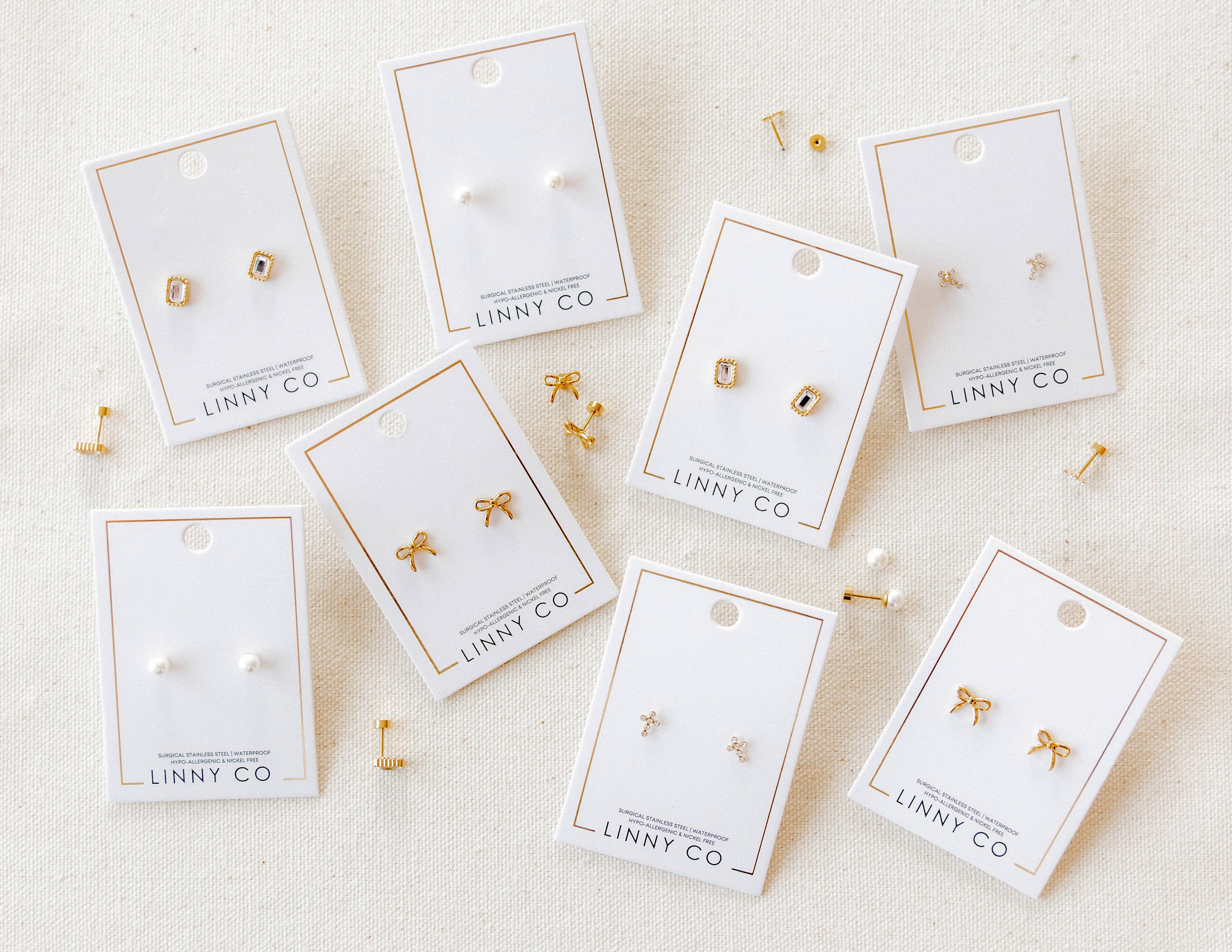 LINNY CO - Wholesale Stud/Post Earrings - Screwback Stud Earrings - Sadie - Gold18