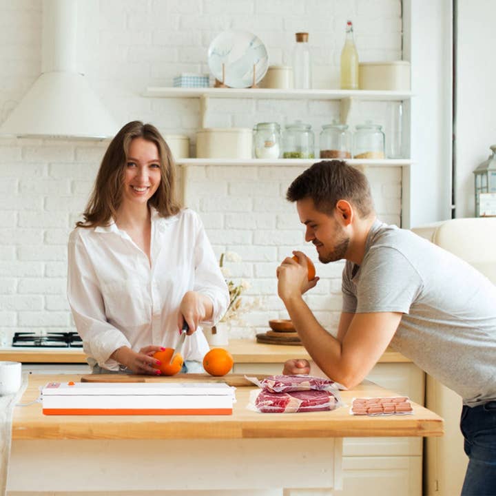 White Electric Vacuum Sealer Machine Household Automatic Food Vacuum Sealer Quick Sealing System Machine for wholesale on Faire6