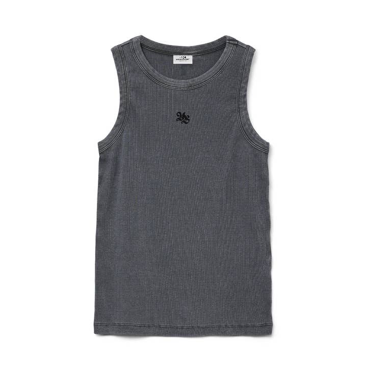ORNAMENT-TANKTOP - GEWASCHENES SCHWARZ für den Großhandel von Vertere Berlin