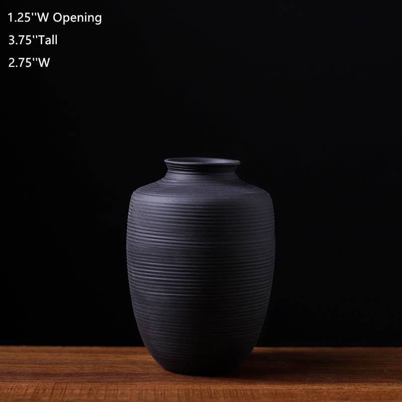 Sweet Home Deco – Großhandel Vasen – Keramische Blütenvasen, schlichte Blumenvase in Weiß/Schwarz 7