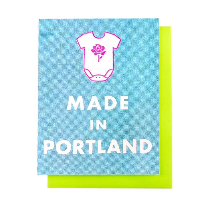 ”Made in Portland” - Roligt babykort för wholesale av Next Chapter Studio