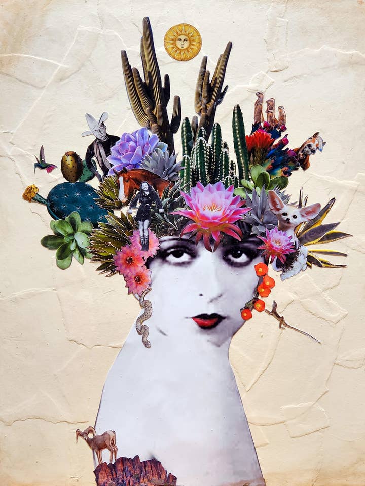 Desert Cactus Acrylic Print for wholesale by Laura Gruici Art