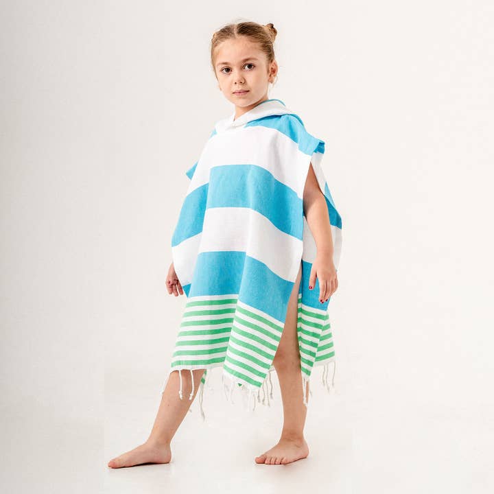Kikoya - Wholesale Poncho Towel - Kids & Baby - Kid Hooded Poncho Surf Changing Swimming Beach Towel Toddler