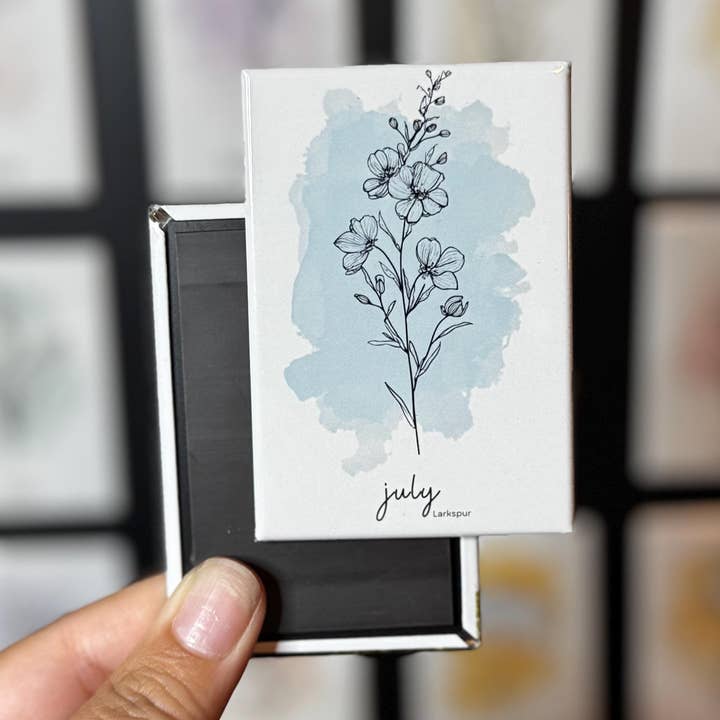 Imán de la Flor de Nacimiento de Julio – Espuela de Caballero para venta al por mayor de Tieu Magnetic