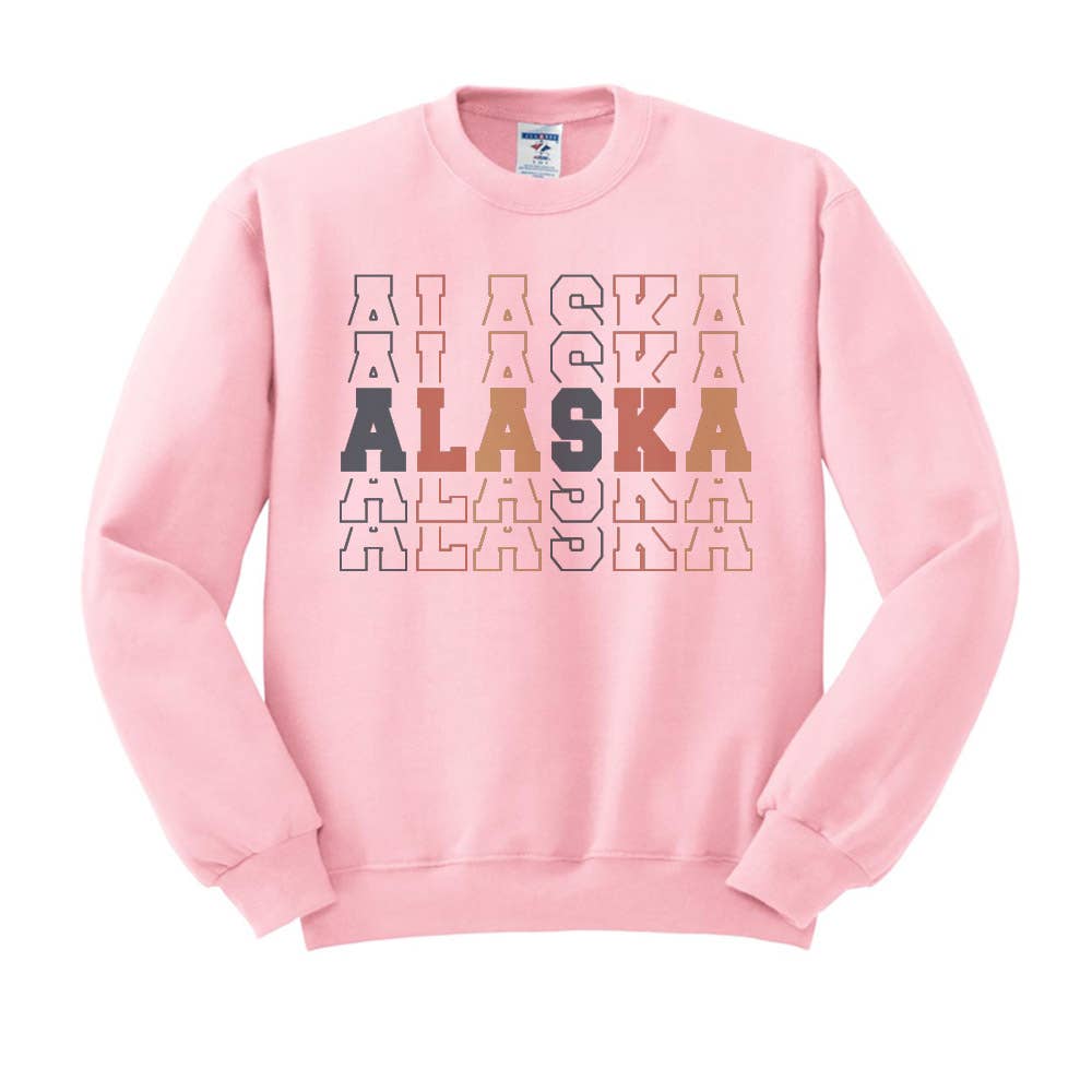 DaisyChainDesignCo - Vendita all'ingrosso Felpa stampata - Donna - Felpa girocollo retrò Alaska3