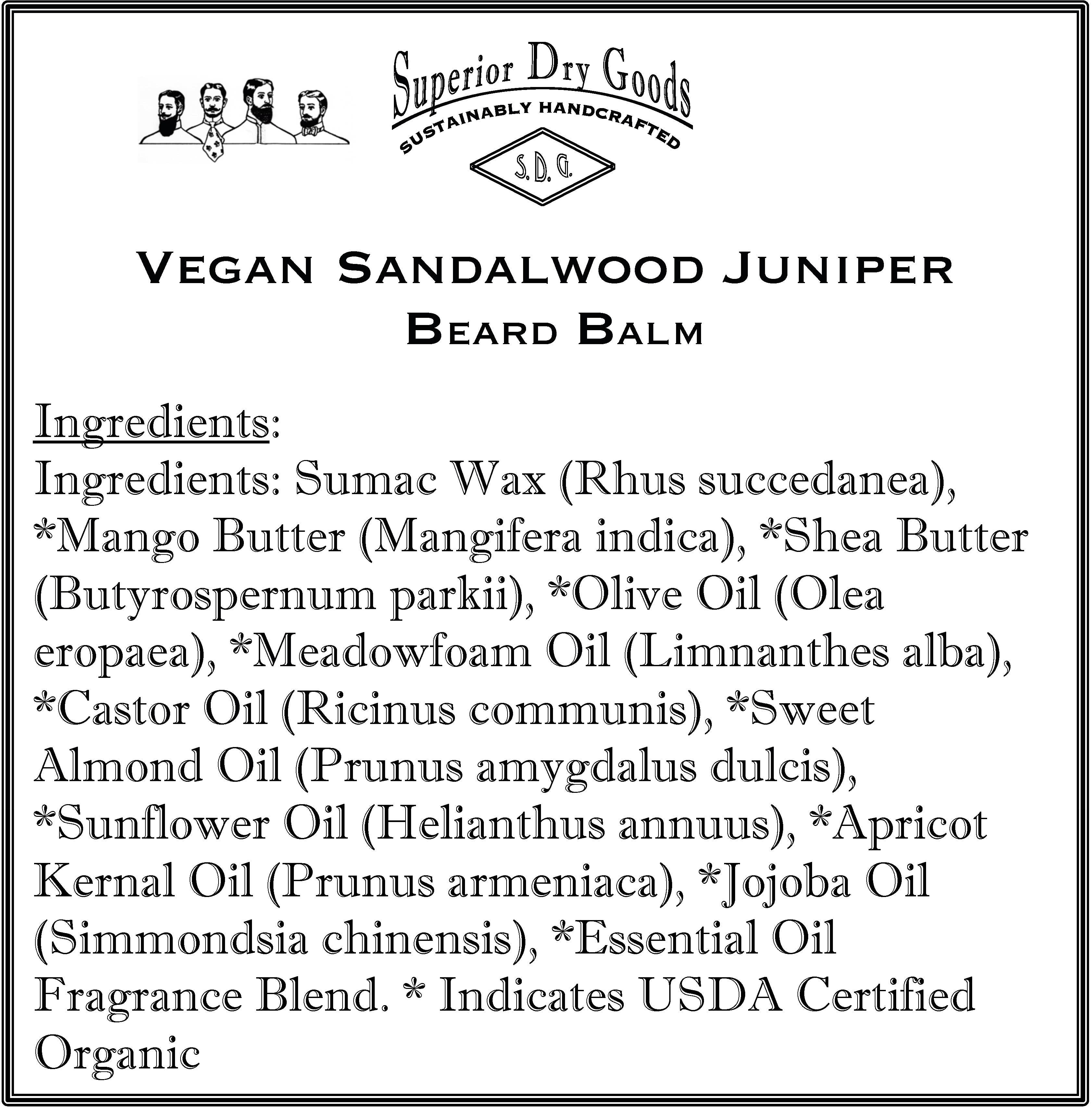 Superior Dry Goods - Wholesale Beard Styling Product - Vegan Sandalwood Juniper Beard Balm | All Natural9