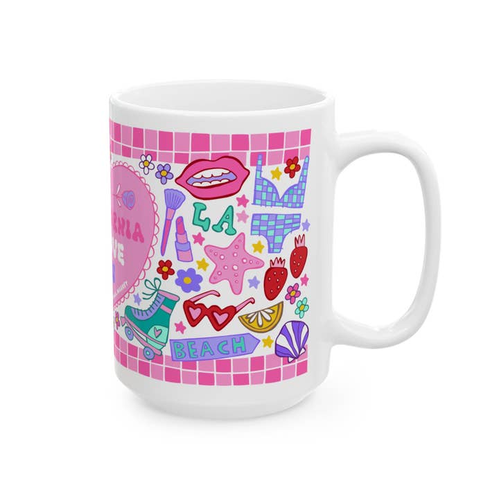 LOLALA - Your California Happiness Market 💛 - Wholesale Coffee Mug - *GIRLY* California I Love You Mug (15oz)