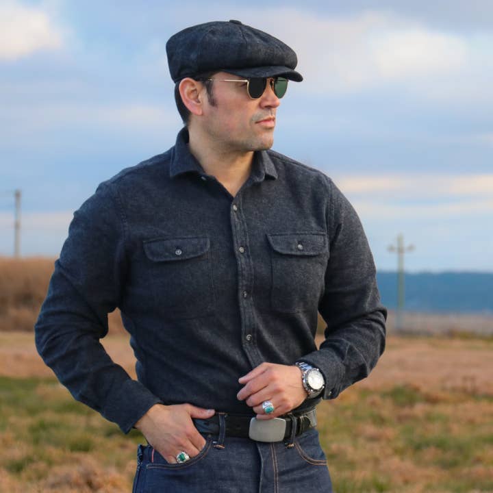 American Hat Makers - Wholesale News boy/school boy hat – Unisex - Wool Polyester 8 Panel Newsboy Cap- Style Argo18