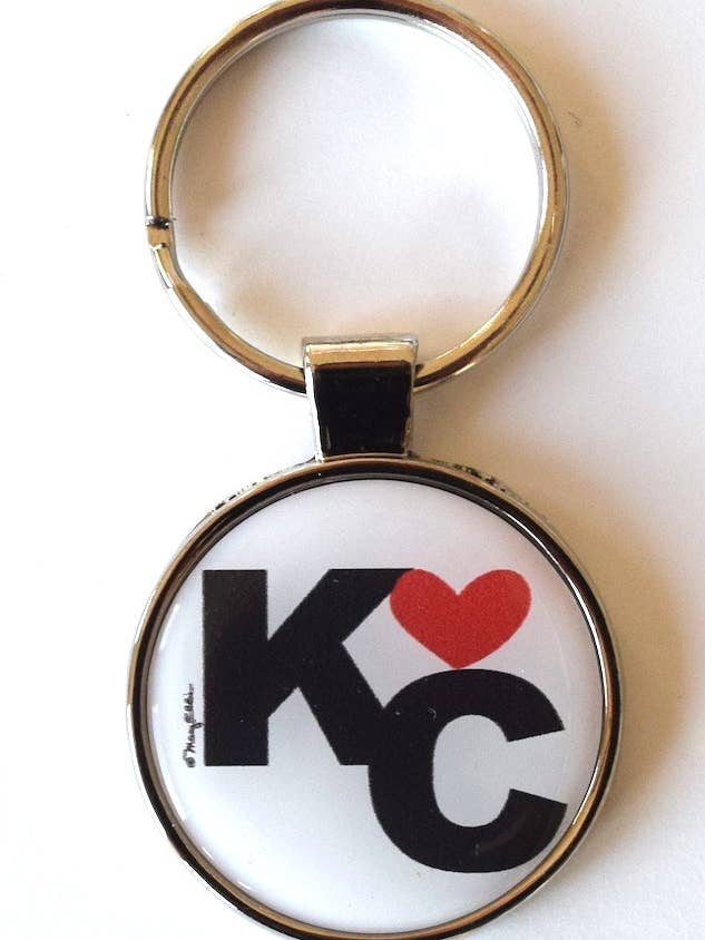 Kansas City Missouri Keychain Heart | Kansas City Souvenir for wholesale by Mary Ellis