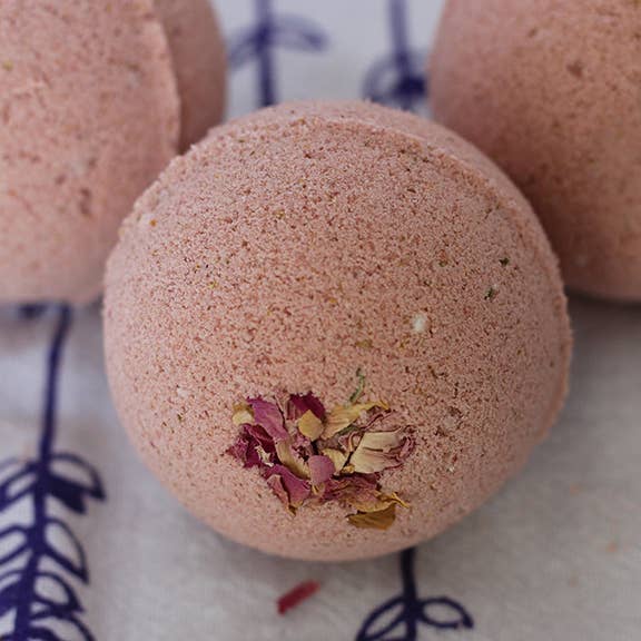 Red Cat Apothecary - Wholesale Bath Bomb/Fizz - Feel That Love Ritual Bath Bomb | Milk + Rose Luxury5