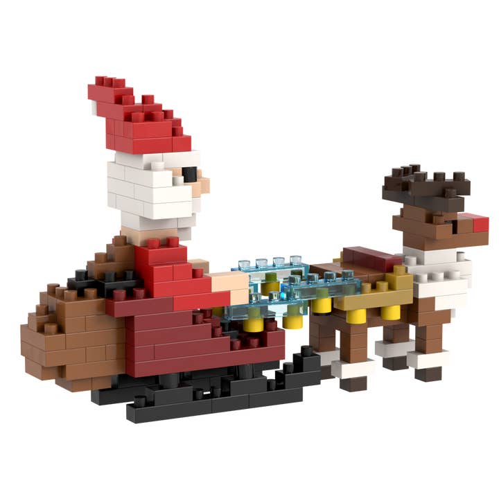 Brixies - Wholesale Christmas Decoration - BRIXIES Santa Claus with Sleigh2