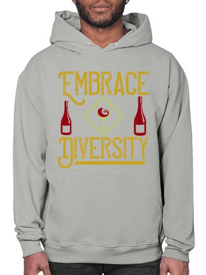 abraza la diversidad 163# - vino - Sudadera con capucha para venta al por mayor de tshirt unlimited