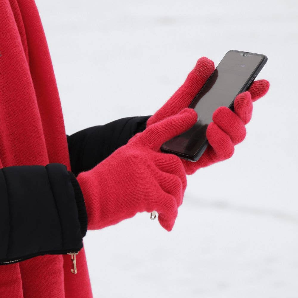 MAISON BONNEFOY - Wholesale Gloves - Women's - PAULE - Touchscreen cashmere gloves2