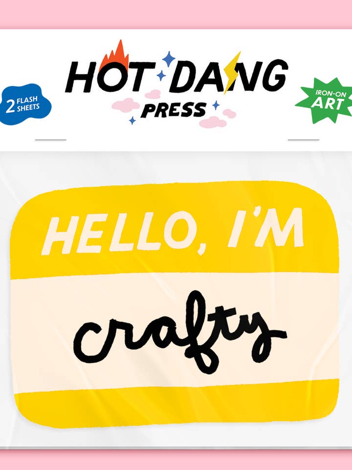 Hej, jeg er Crafty Name Tag for engroshandel hos Hot Dang Press