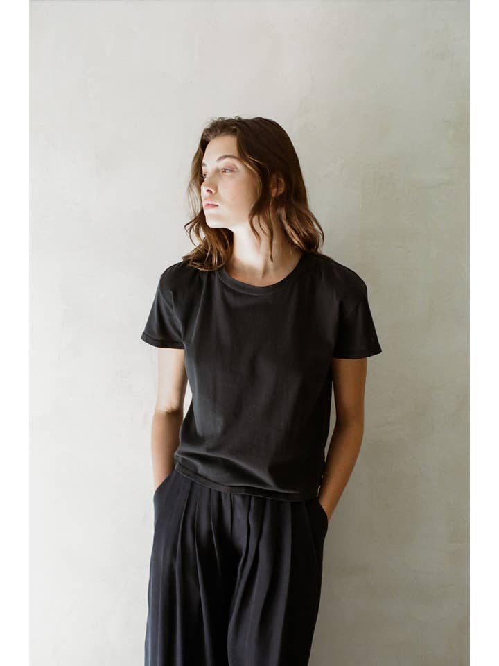 a.ren - Wholesale T-Shirt - Women's - PK1004 | Knit 100% Organic Cotton Garment Dyed Tee