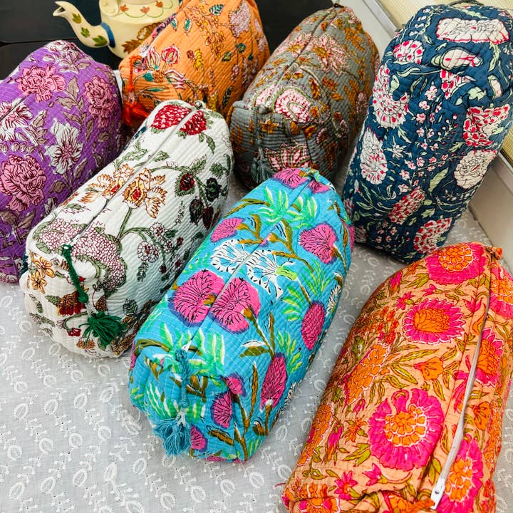 Meghcraft - Venta al por mayor Bolsa para maquillaje - Bolsas de cosméticos acolchadas de algodón, bolsa de regalo, bolsa de tocador, 3 unidades4