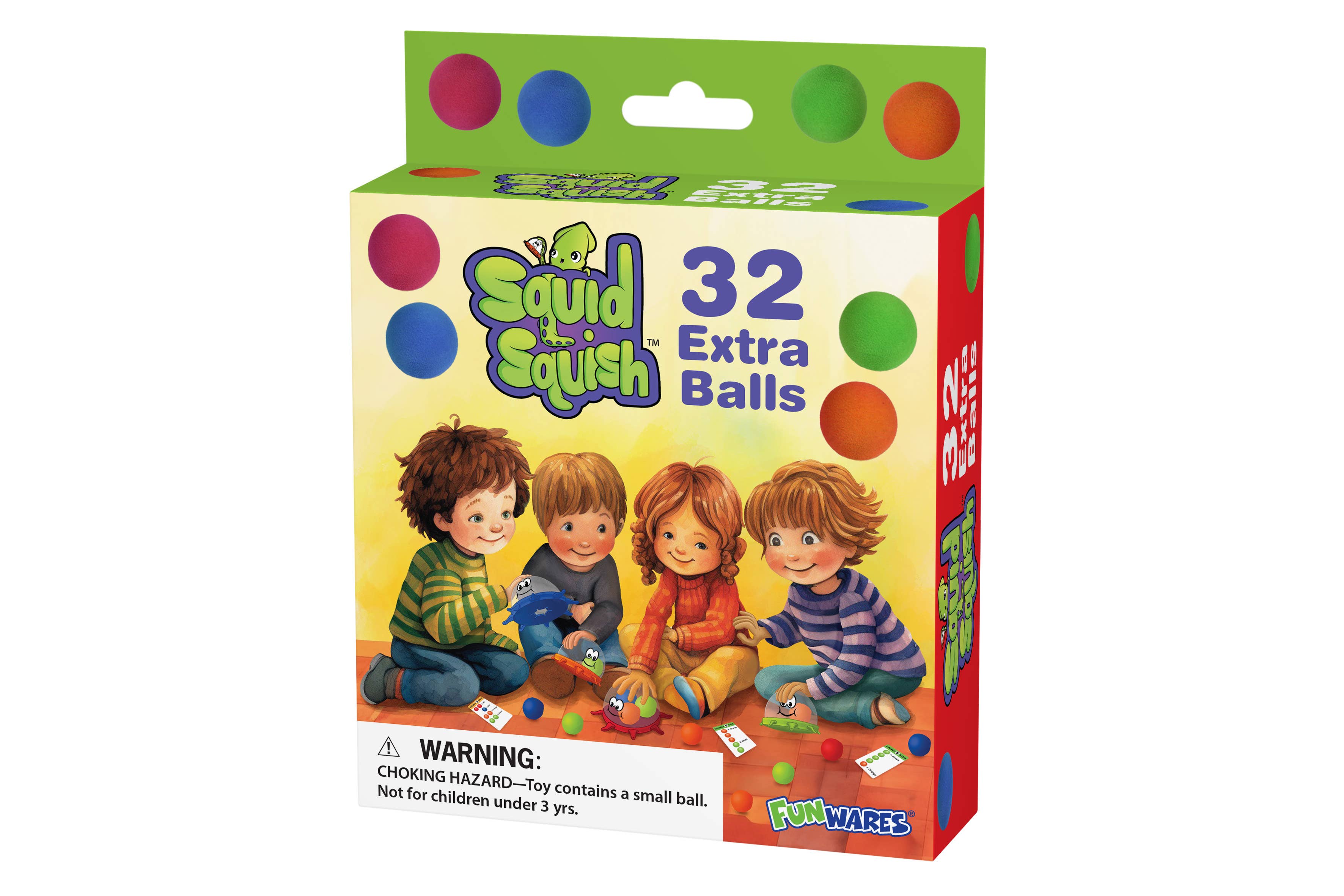 Funwares – Conjunto de brinquedos - Crianças por atacado – Squid Squish Bolas Extra – Pacote de Expansão para Diversão em Família