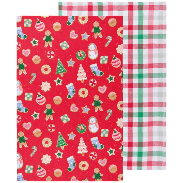 Danica Jubilee - Wholesale Tea Towel - Cookie Exchange Christmas Dishtowels Set of 2