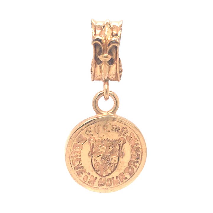 Zilveren hangerschild met Believe In Your Dreams-munt voor wholesale door ElfCraft