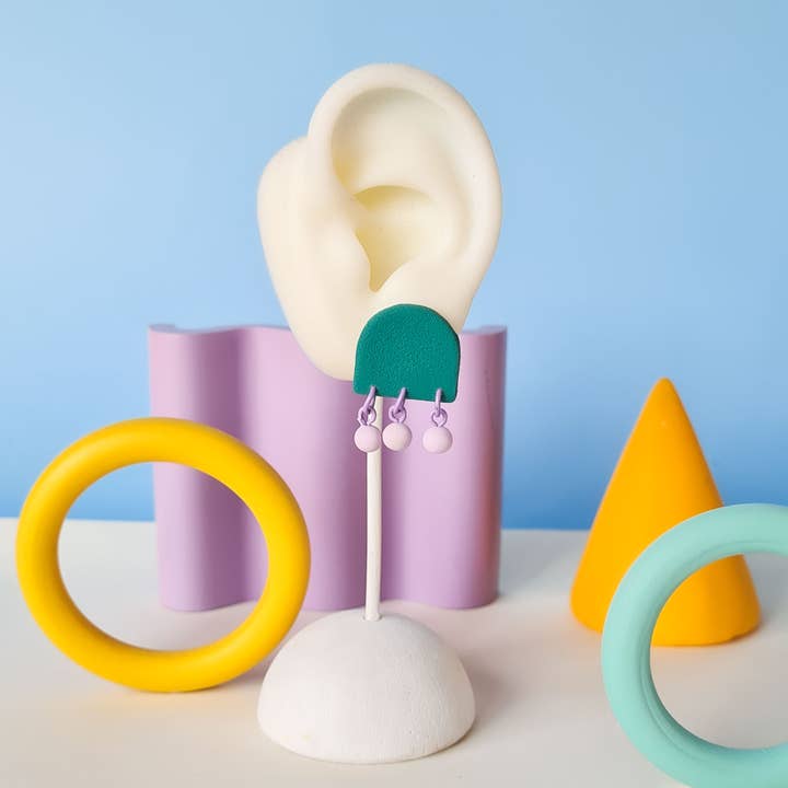 Mono - Wholesale Dangle Earrings - colorful patterned handmade clay earrings in 19 varieties16