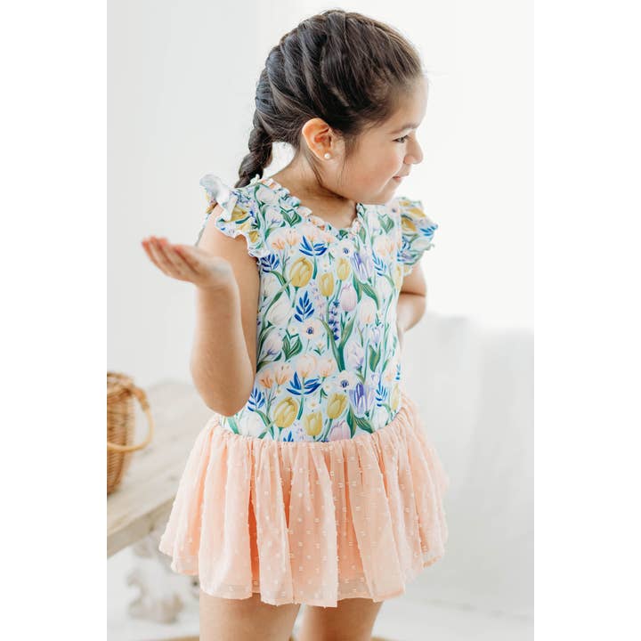 Cheeky Plum - Wholesale Leotard - Kids - Farrah Leotard - Twinkle Tulips