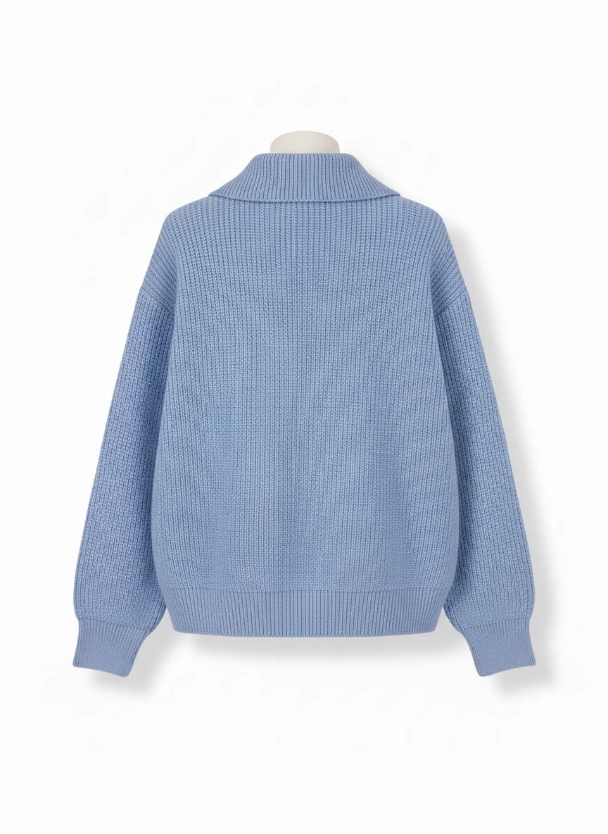 CCIC New York - Vente Cardigan – femme - Cardigan en maille à col polo, coupe ample à double boutonnage2