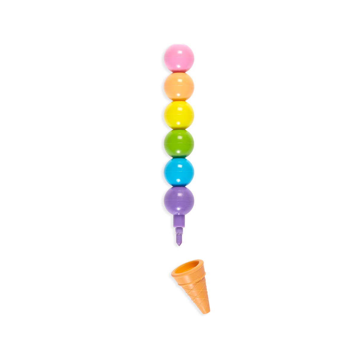 OOLY - Wholesale Crayons - Kids & Baby - Rainbow Scoops: Stacking Erasable Crayons + Scented Eraser (2