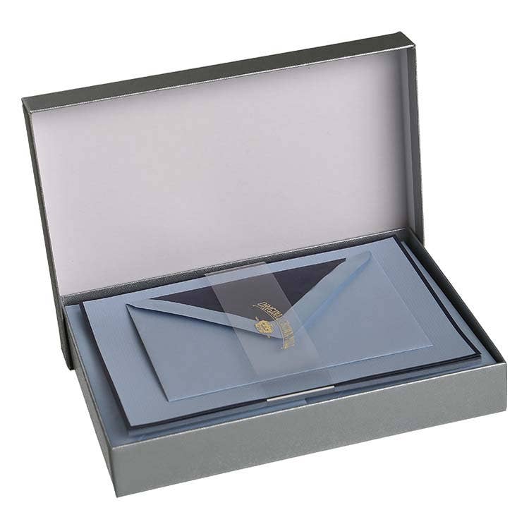 Royal Posthumus - Venta al por mayor Conjunto de papelería y tarjetas - Royal Posthumus Crown Mill | 25 hojas membretadas y sobres A5 con bordes y forro de color2