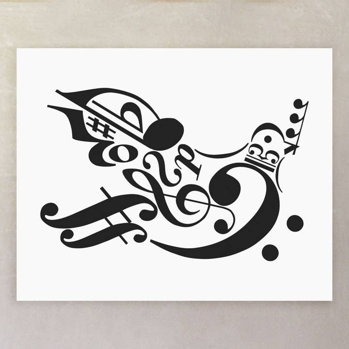 Peace Dove Music Note Impression pour la vente par Erin Heaton Art